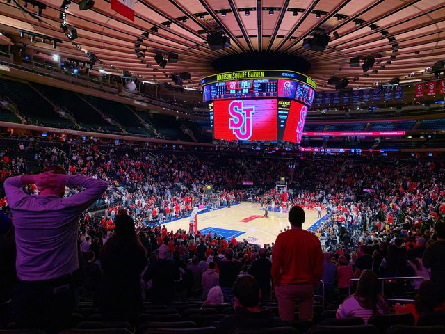 A basketball game at MSG, March 7th, 2020.